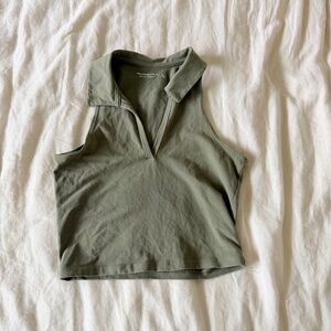 Abercrombie & Fitch Olive Green Crop Top
